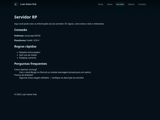 server screenshot