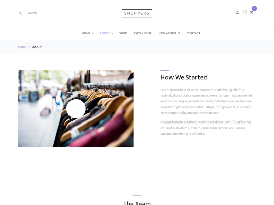 shopper template/about screenshot