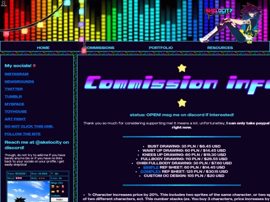 commissions screenshot