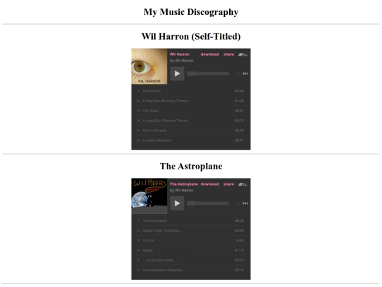 discography screenshot