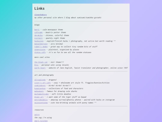 pages/links screenshot
