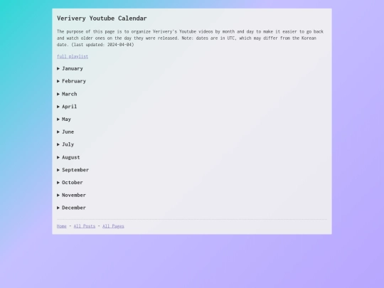 pages/verivery-youtube-calendar screenshot