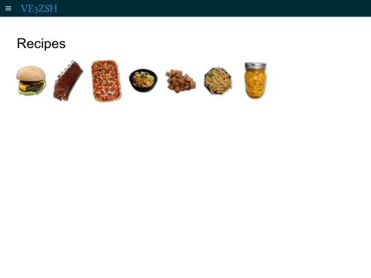 recipes screenshot