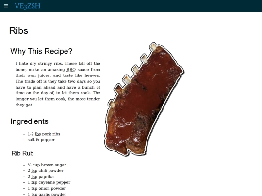 recipes/ribs screenshot