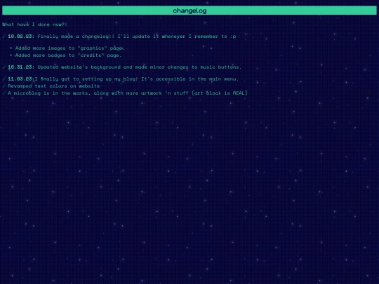 changelog screenshot