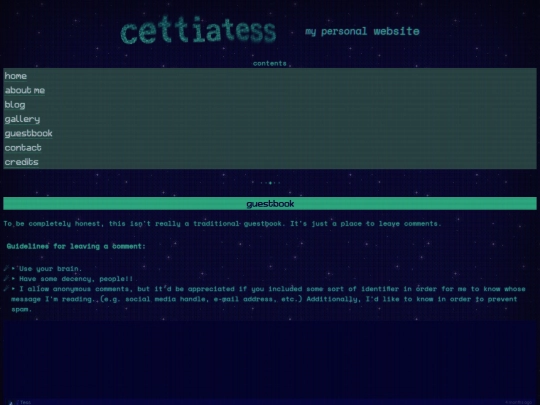 guestbook screenshot