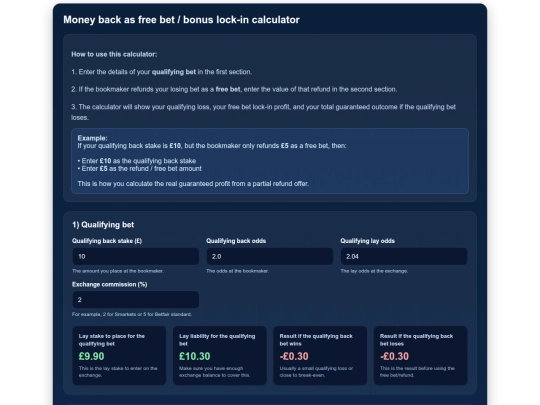 moneybackcalculator screenshot