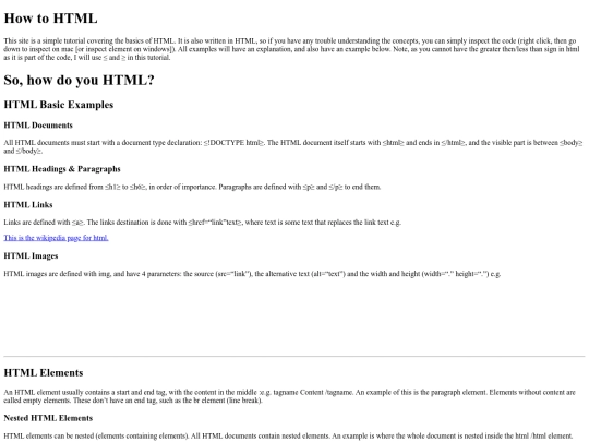 HowtoHTML screenshot