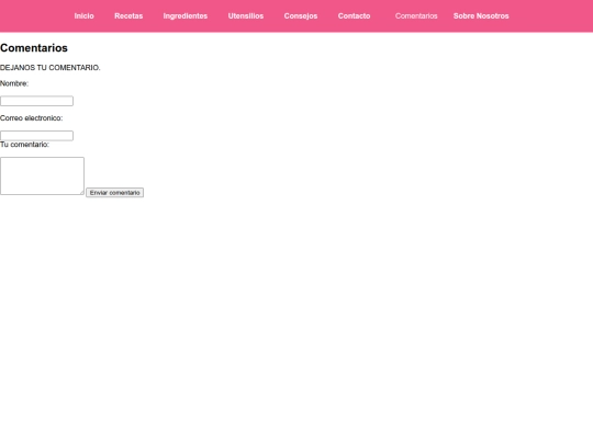 pages/Comentarios screenshot