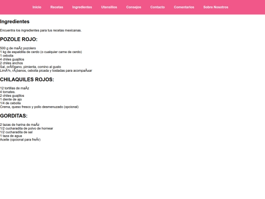 pages/ingredientes screenshot