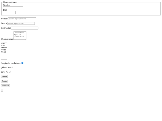 css/Formulario screenshot