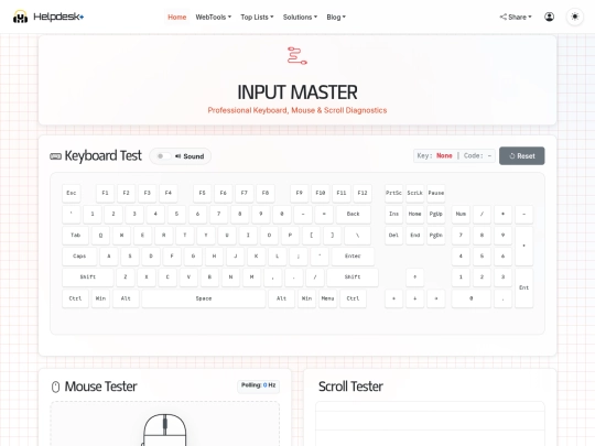 Testers/KEYBOARD-MOUSE-TESTER screenshot