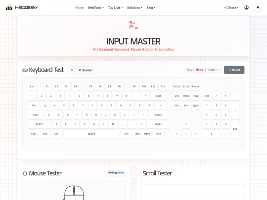 keyboardtest screenshot
