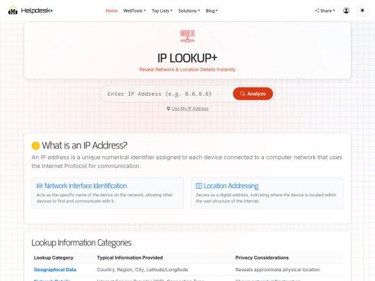 network/ip-lookup screenshot