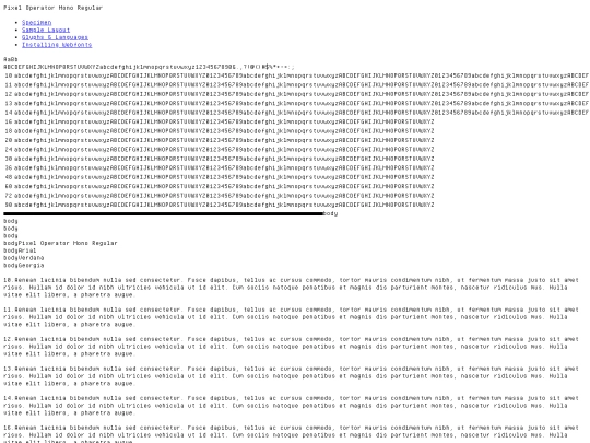 webfontkit-20230830-224510/pixeloperatormono-demo screenshot