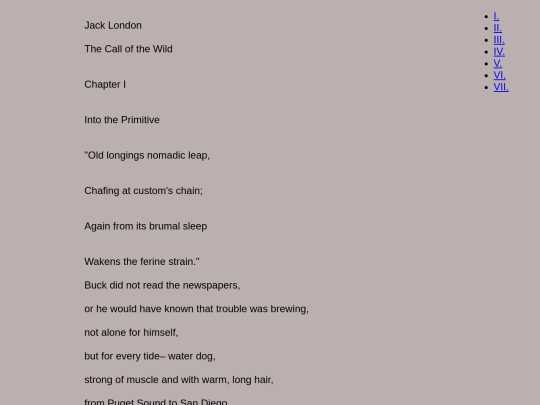 Jack London - The Call of the Wild screenshot