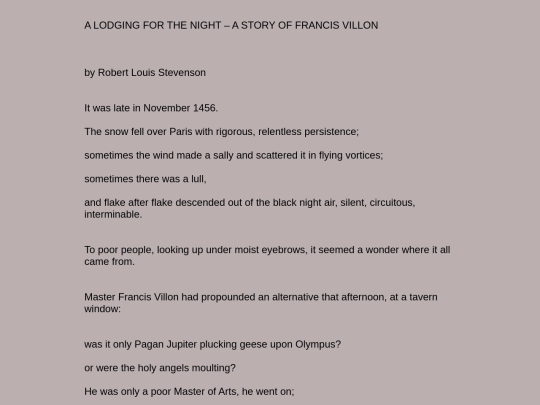 Robert Louis Stevenson - A Lodging for the Night – A Story of Francis Villon - EN-RU screenshot
