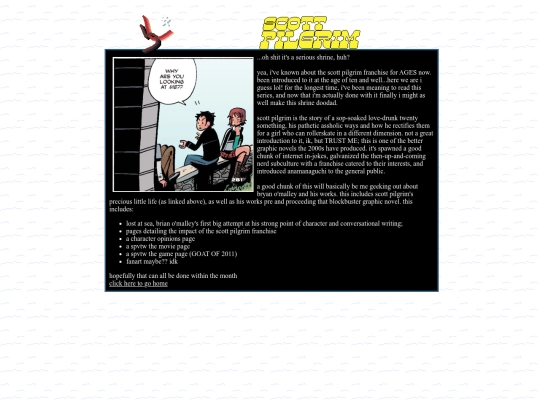 fansite/scottpilgrim screenshot