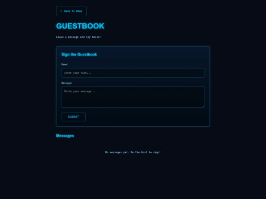 guestbook screenshot