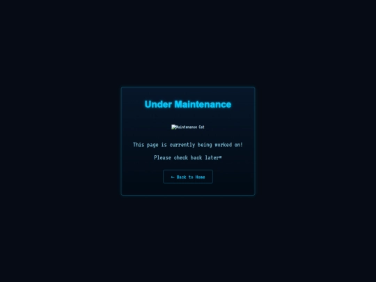maintenance screenshot