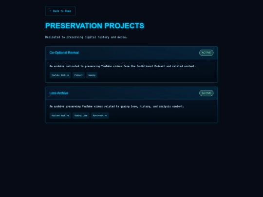 preservation screenshot
