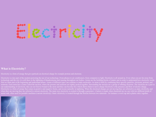 Electricity screenshot