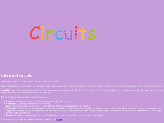 electricalcircuits screenshot