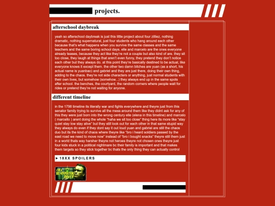 projects screenshot