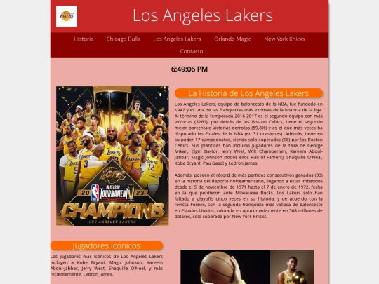 Los Angeles Lakers screenshot