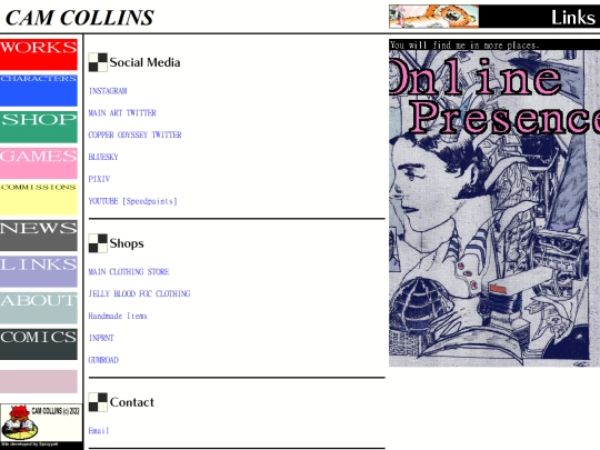 links screenshot