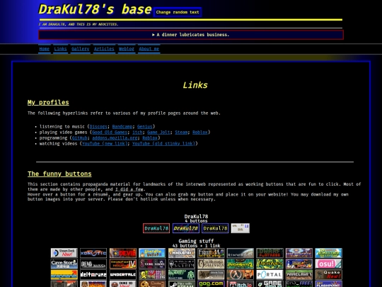 links screenshot