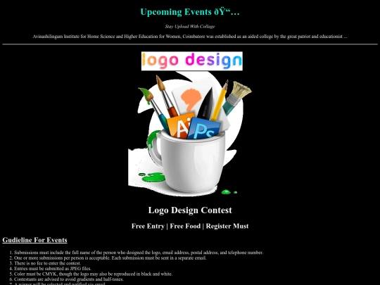 Event/web page screenshot