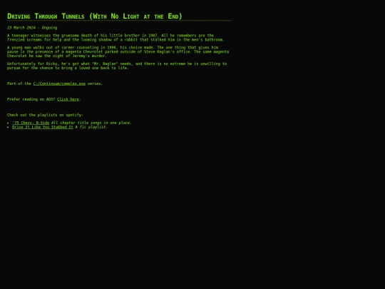 drivingthroughtunnels/summary screenshot