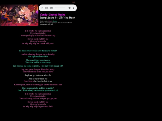 shrines/splatoon/lyrics/candycoated screenshot