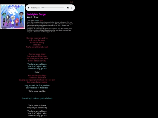 shrines/splatoon/lyrics/endolphin screenshot