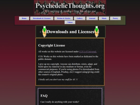 Webpages/downloads_licenses_page screenshot