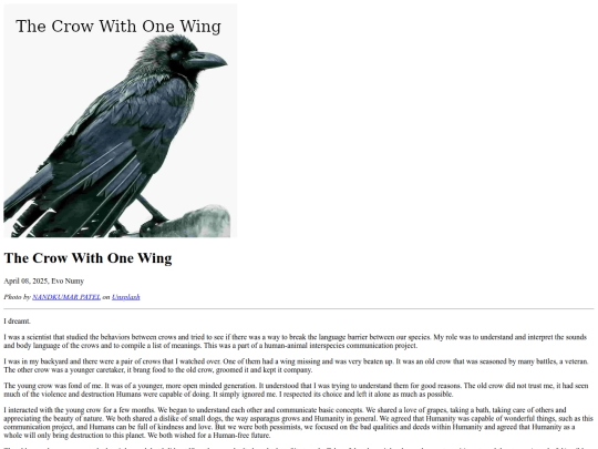 Webpages/journal_entries/dream_journal/2025/20250408_The_Crow_With_One_Wing screenshot