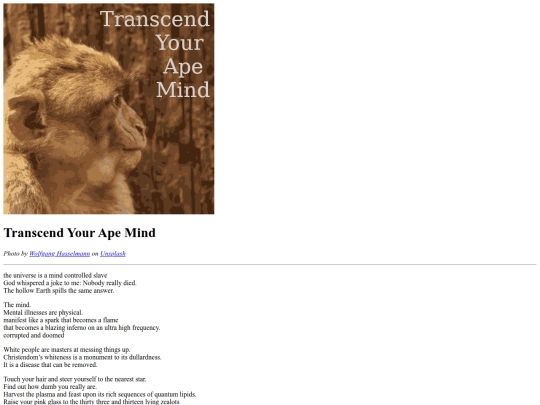 Webpages/poetry/1926/1242_Transcend_Your_Ape_Mind screenshot