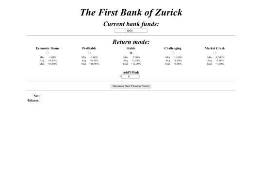 BankOfZurick screenshot