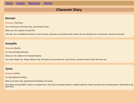 character-diary screenshot