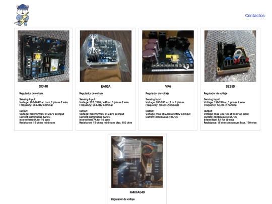 reguladores screenshot