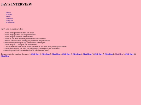 Interview screenshot