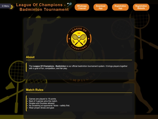 badminton-tournament screenshot