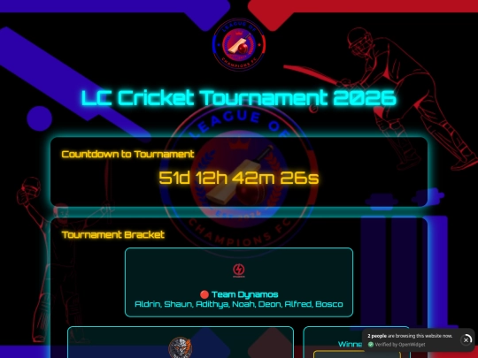 cricket-tournament screenshot