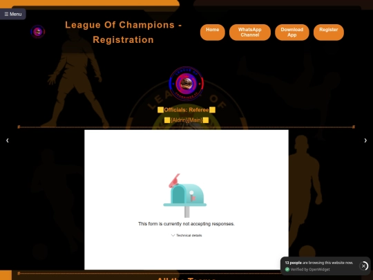 register screenshot
