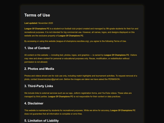 terms screenshot
