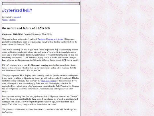 cyberized-hell/the-nature-and-future-of-llms-talk screenshot