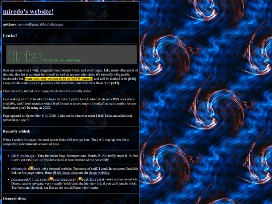 links screenshot