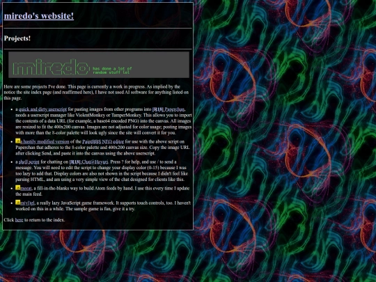 projects screenshot