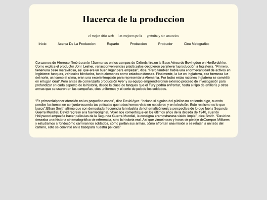 hacerca de la produccion screenshot